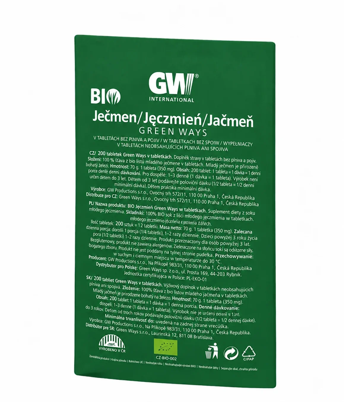Jęczmień w tabletkach · 200 tab.